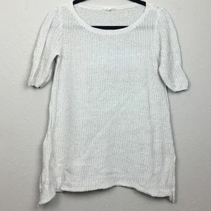 Eileen Fisher Short Sleeve Tunic Silk Linen Small